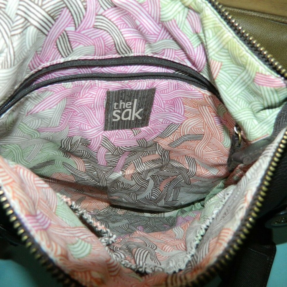 The Sak Iris Dark Brown Leather Crossbody Purse - Picture 4 of 4